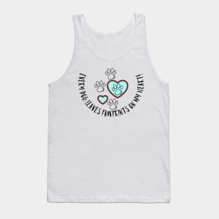Every Dog Leaves Pawprints on my Heart Tank Top